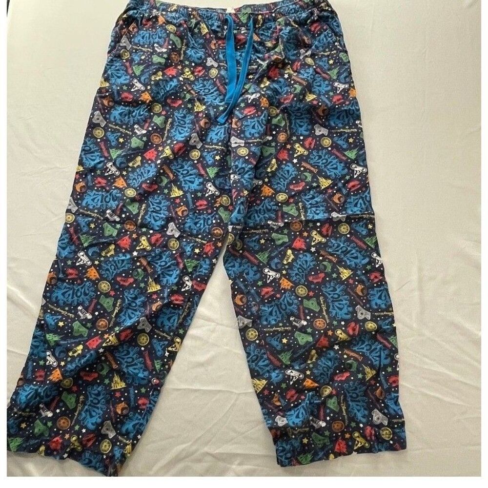 Disney Parks 2012 Mens Pajama Pants Walt Disney World Disneyland Blue Large L